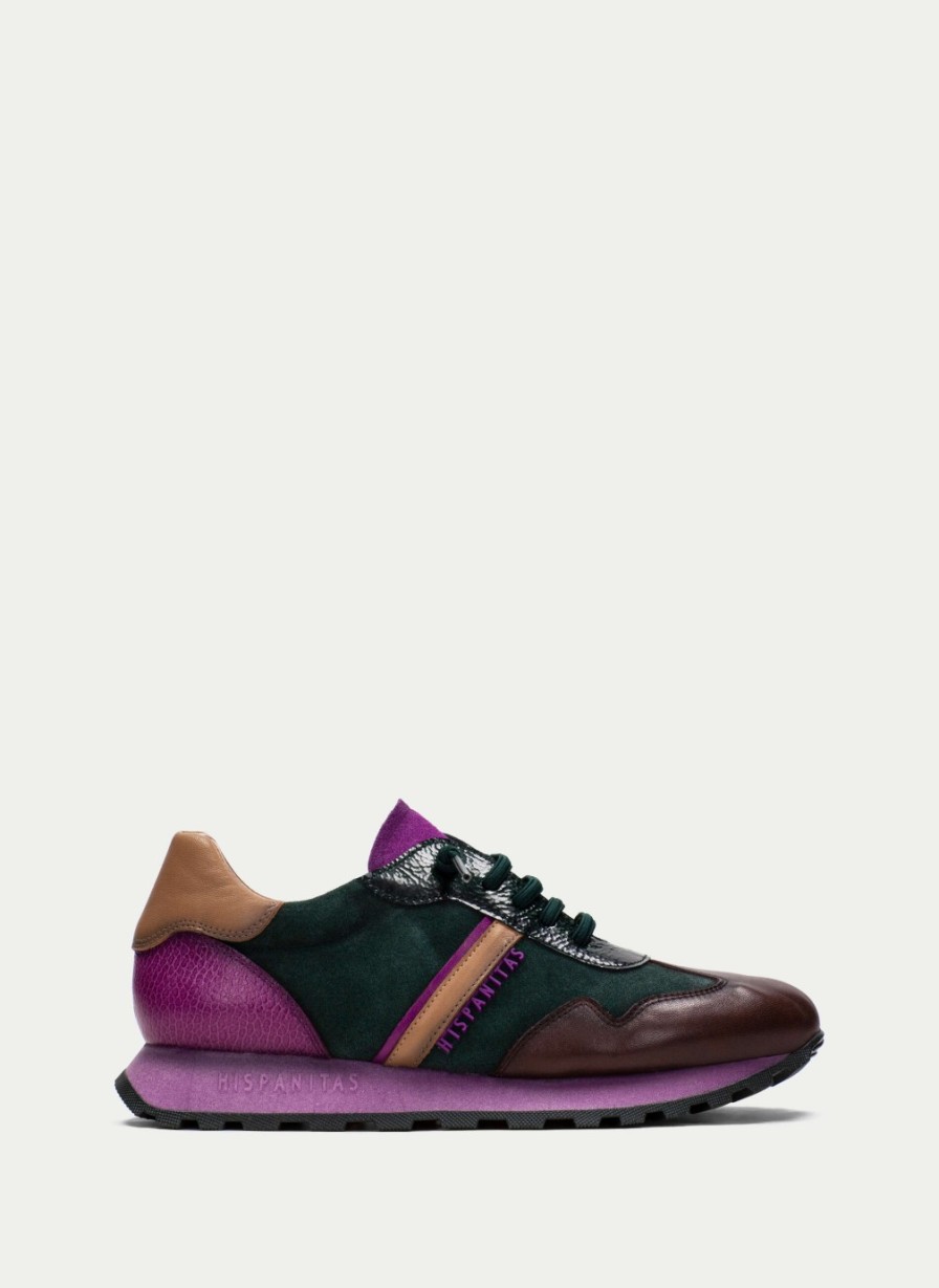 Sapatos HISPANITAS  | Sneakers Loira Forest Marrom Magenta